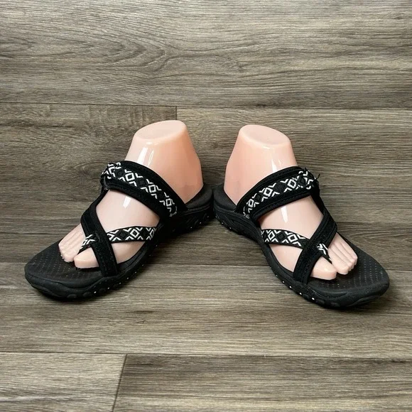 Skechers Reggae Sport Sandals Womens 9 Black Strappy Activewear Hiking Outdoor - Picture 3 of 8